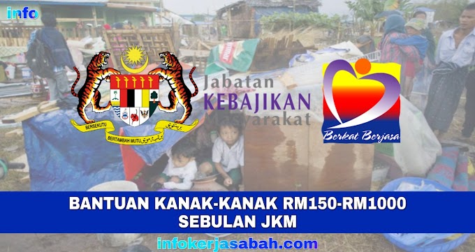 BANTUAN KANAK-KANAK RM150-RM1000 BULANAN JABATAN KEBAJIKAN MASYARAKAT JKM