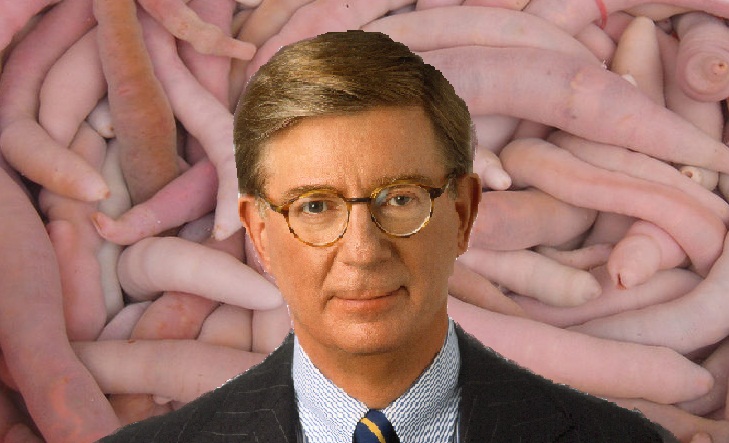 George Will Surrounded By A Bunch Of Pig Penises