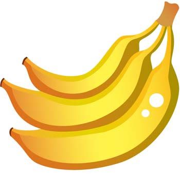banana clipart vector 