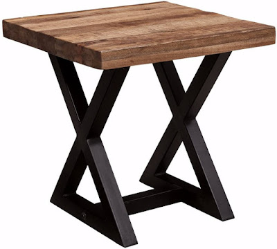 Trendy End Table with Modern Industrial Style