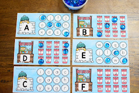 WINTER THEMED UNIT: UPPERCASE AND LOWERCASE LETTER MATCH from A to Z