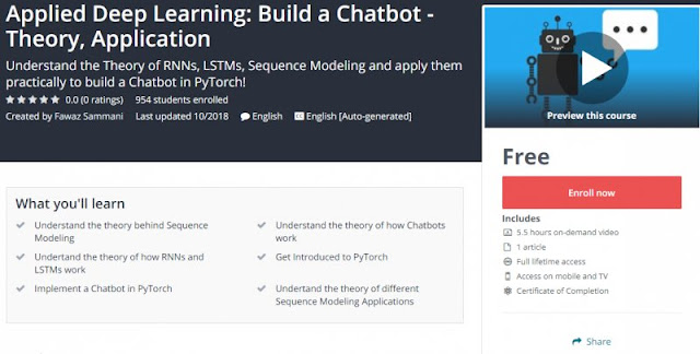 [100% Free] Applied Deep Learning Build a Chatbot - Theory, Application