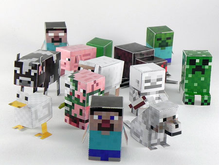 Minecraft Minis Paper Toys Batch 1