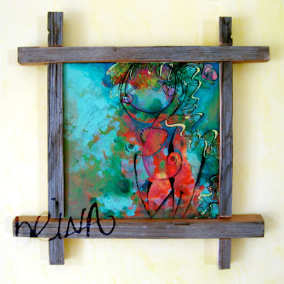 painting by brina schenk and frame by rodney brink