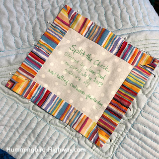 add a label to your quilt