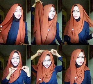 Inilah Tutorial Jilbab Pashmina Sifon Simple