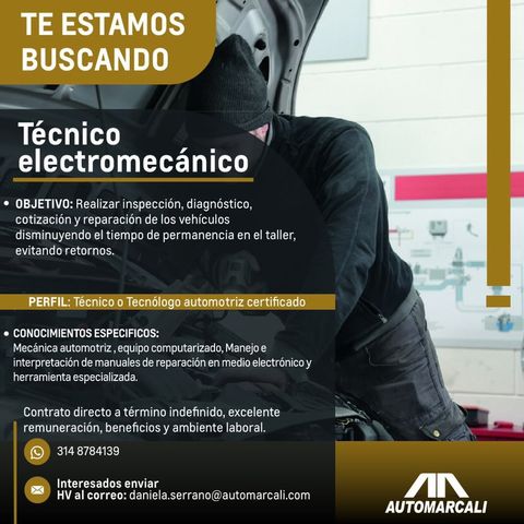 📂 Empleo en Cali Hoy ➡️ Empleo como Tecnico Electromecanico  🔴 | 2023