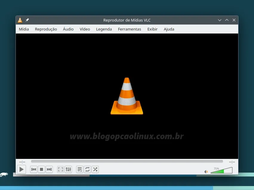 VLC Media Player executando no openSUSE Leap 15.5