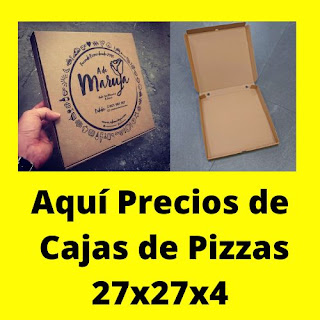 Precios de Cajas de Pizzas 27x27x4