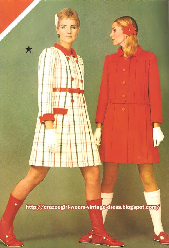 Courrèges coat - 1967 60s 1960 check plaid
