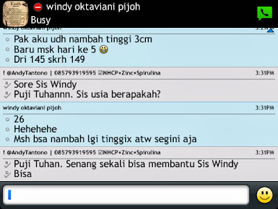 testimoni, kesaksian, peninggi, badan, tiens, nhcp, wanita, umur, usia, 26, tahun