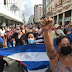 Manifestantes se expresan en La Habana al grito de "libertad"