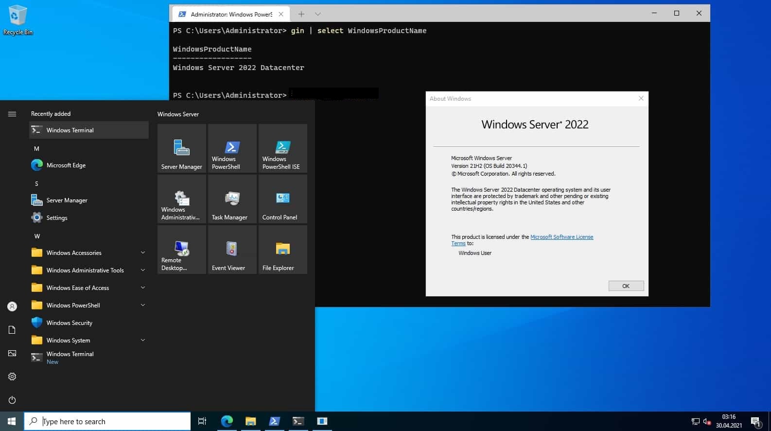 Windows Server 2022 LTSC 21H2 Build 20348.1607 5 en1 marzo 2023