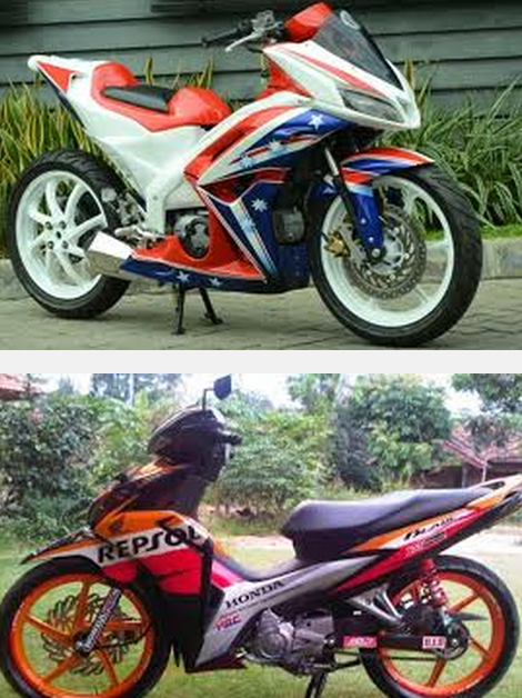  Modifikasi motor honda blade repsol ceper keren tahun 2010 