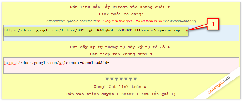 Hướng dẫn cách lấy Direct Link Google Drive