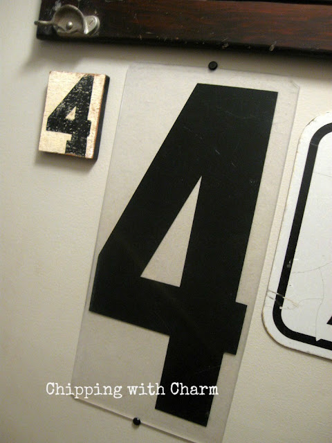 Chipping with Charm: Gallery Wall numbers...www.chippingwithcharm.blogspot.com