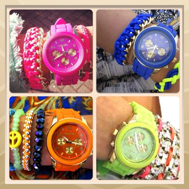 Watches de colores de tendencias fluor para el verano 
