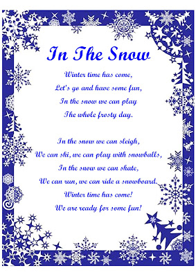 ESL winter activity song lyrics