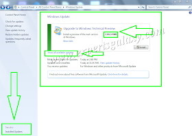 Windows Technical Preview Update Message