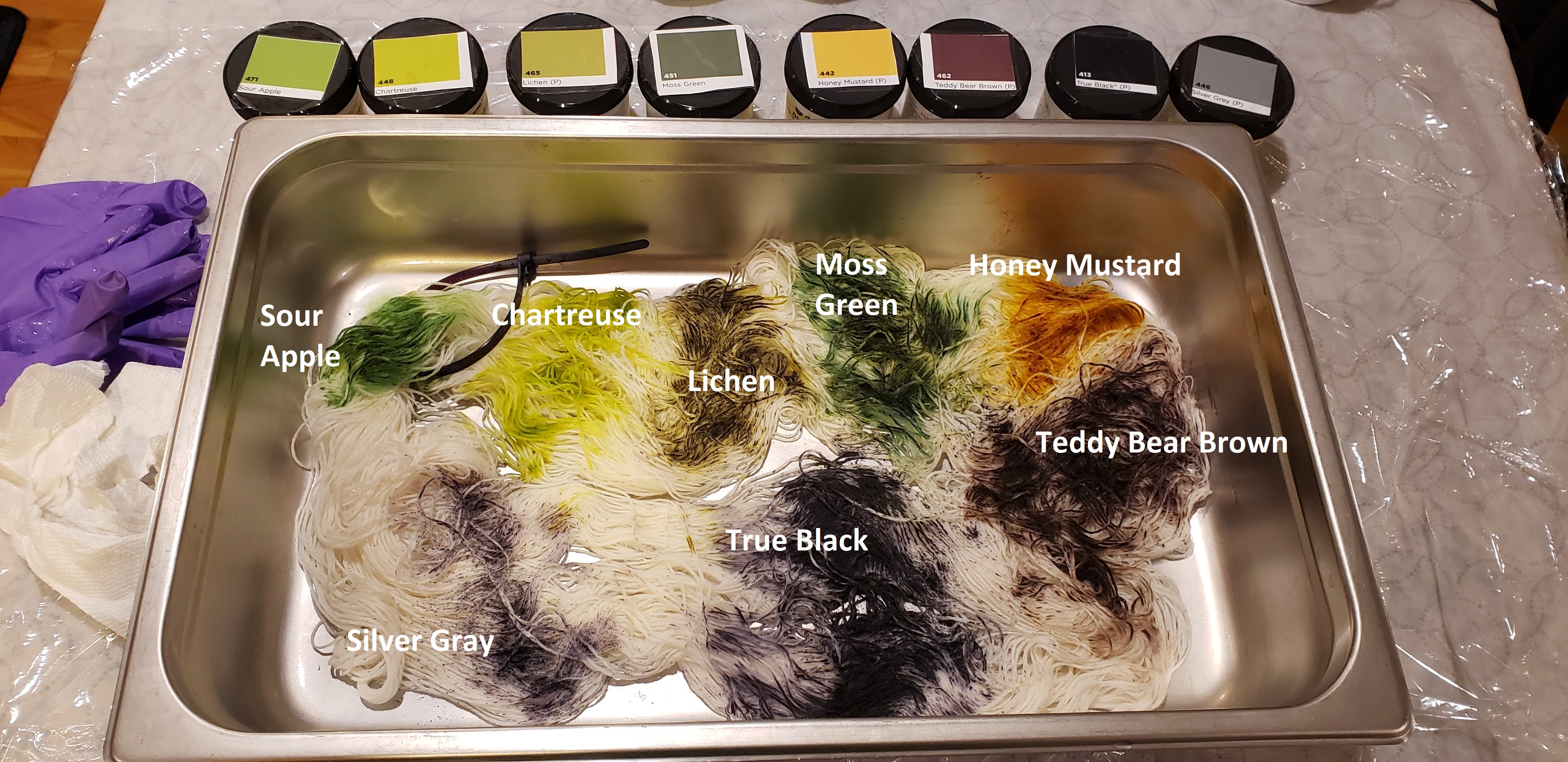 Here is the full spectrum of Dharma acid colors dyed at 3% d.o.s. on  superwash merino nylon : r/YarnAddicts