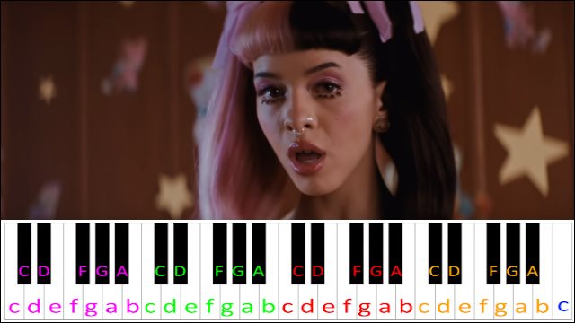 Pacify Her by Melanie Martinez Piano / Keyboard Easy Letter Notes for Beginners