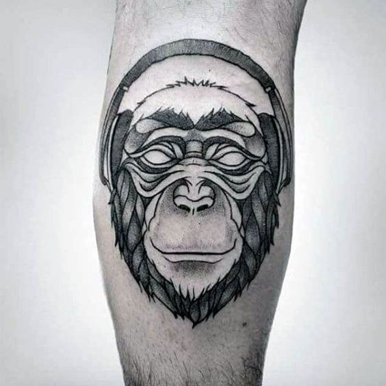 Tatuagem Masculina Gorila