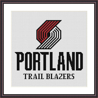 Portland Trail Blazers easy cross stitch designs - Tango Stitch