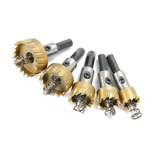 High-speed steel teeth drill bit hole saw HSS 6542 Titanium Coate Tooth Cutter Multi-Purpose for fast cutting of clean round holes hown - store