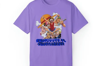 Straw Hat Saga Emblem T-shirt ( Man & Woman) (Purple Color)