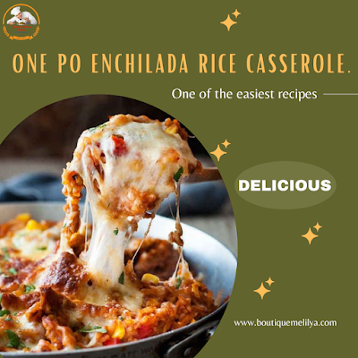 One Pot Enchilada Rice Casserole.