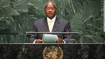  President Yoweri Museveni,  of Uganda