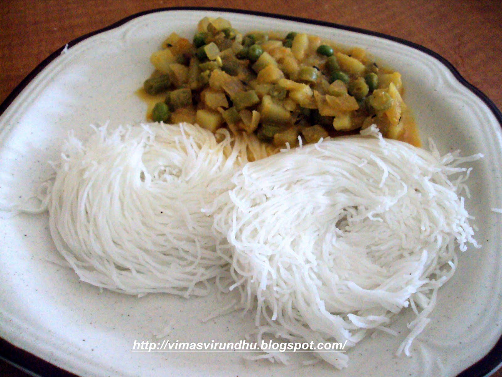 for recipe: FriendsFeast: Idiyappam Hema's Kurma kurma  idiyappam for