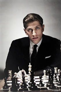 Chess champion Bobby Fischer, 1962, New York, NY, US.