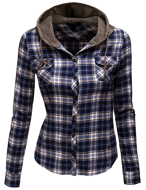 Stylish Check Hoodie