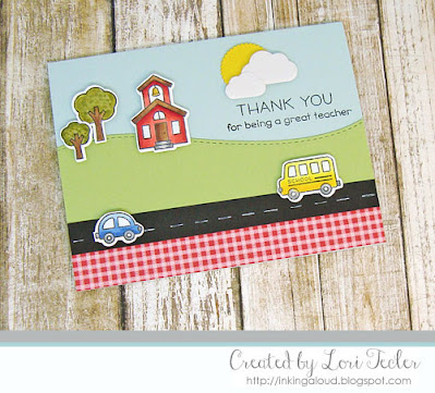 Thank You for Being a Great Teacher card-designed by Lori Tecler/Inking Aloud-stamps from Lawn Fawn