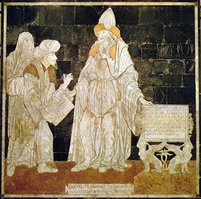 Hermes Mercurius Trismegistus teaching to 2 disciples