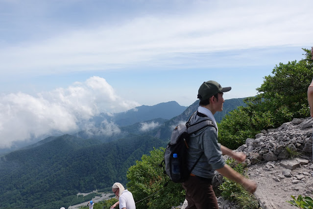 8月の大山夏山登山道