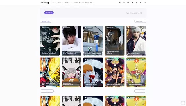 Animag-Latest Version Premium Blogger Template Free Download.