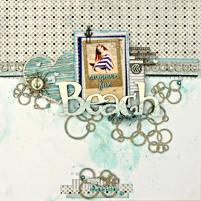 beach escape scrapbook layout tracee provis 2crafty chipboard 01