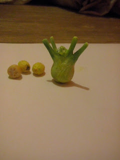 fennel and lemons polymer clay miniature 1:12 scale