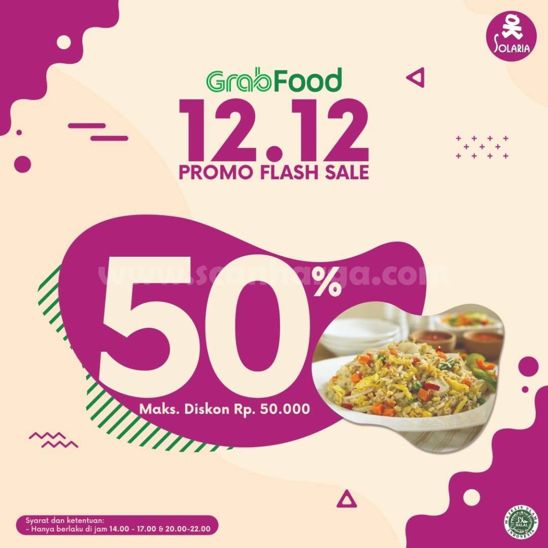 Solaria Promo 12.12 – Diskon 50% khusus pesan via Grabfod