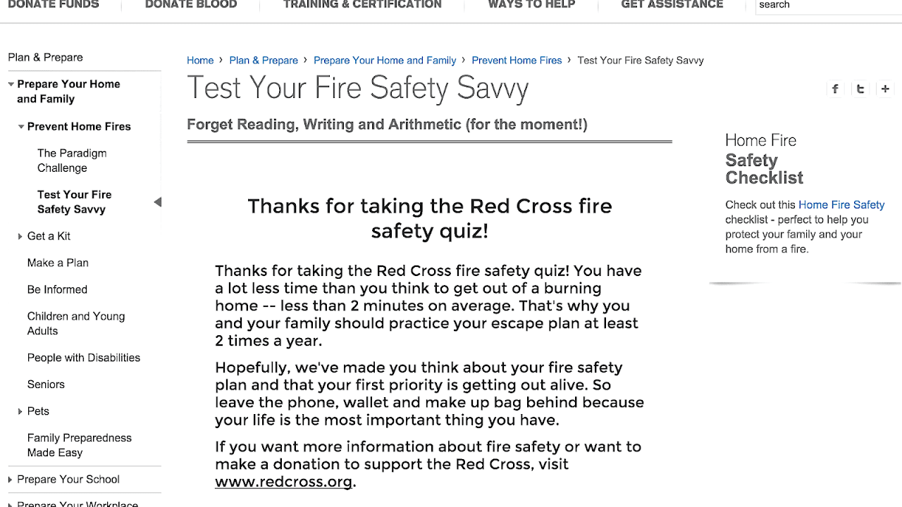 Fire Safety Quiz