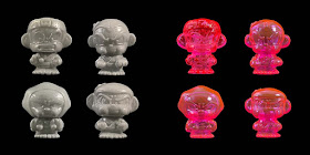 San Diego Comic-Con 2019 Exclusive Hyperactive Monkey and Friends Sofubi Mini Figures by Jerome Lu – GID, Silver & Hot Pink Colorways!