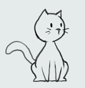 drawing simple kitty