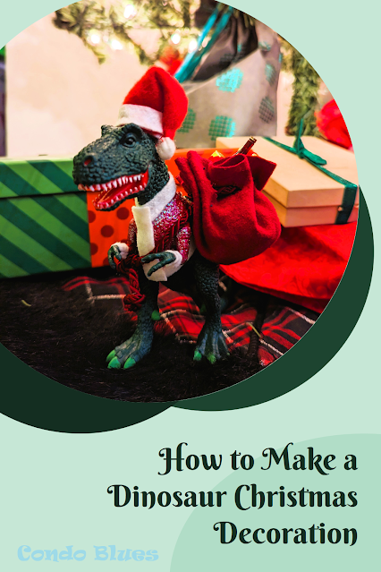 DIY T Rex dinosaur Christmas decorations