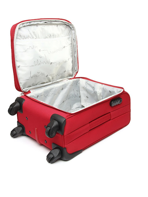 American Tourister Malta Spinner Polyester 79.5 cms Red Suitcase Large Luggage