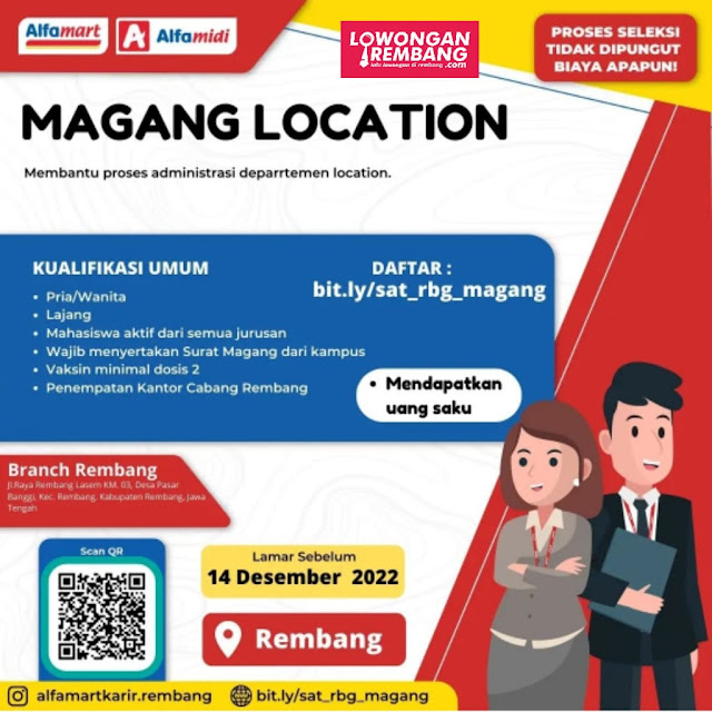3 Lowongan Kerja dan Magang Gudang Alfamart Pasarbanggi Rembang