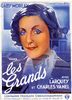 LES GRANDS. Francia: 60 x 80 cms. Autor: Roger Soubie. Imprenta: Ch. Villiers, París. Les grands. 1936. Francia. Dirección: Robert Bibal, Félix Gandéra. Reparto: Charles Vanel, Gaby Morlay, André Fouché, Pierre Larquey, Régine Poncet, Jean Dax, Gilbert Gil, Serge Grave.