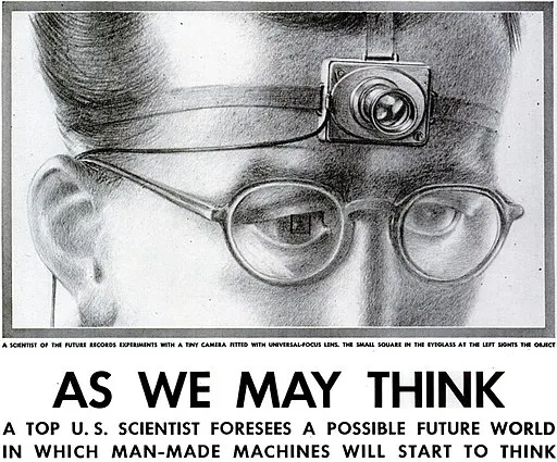 The illustration and the title of Vannevar Bush's article "As We May Think"