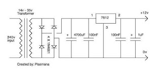 skema adaptor 12 volt